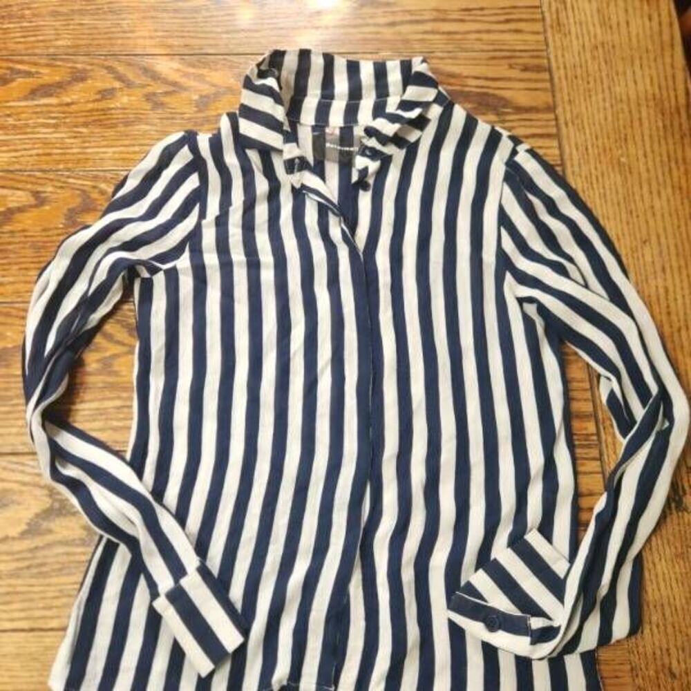Reformation Violet striped button down shirt sz XS